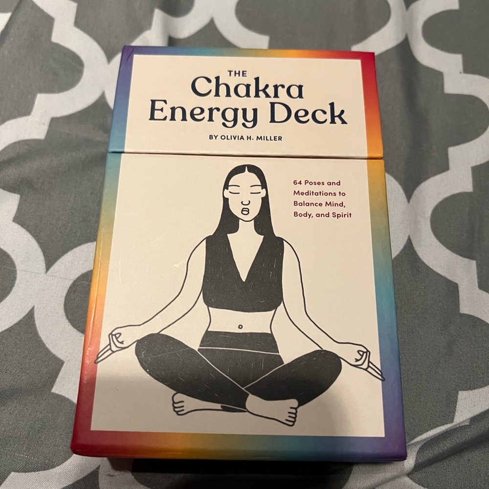 The chakra energy deck. 64 cards and the 24 page guidebook.